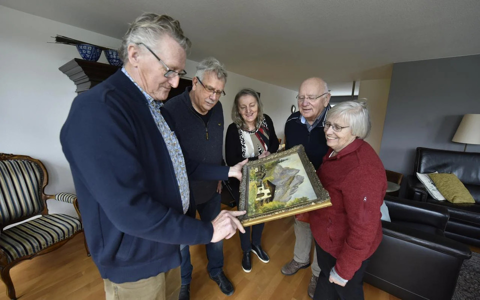 schilderij sijbren jan boersma 2e wereld oorlog 80 jaar terug bij familie