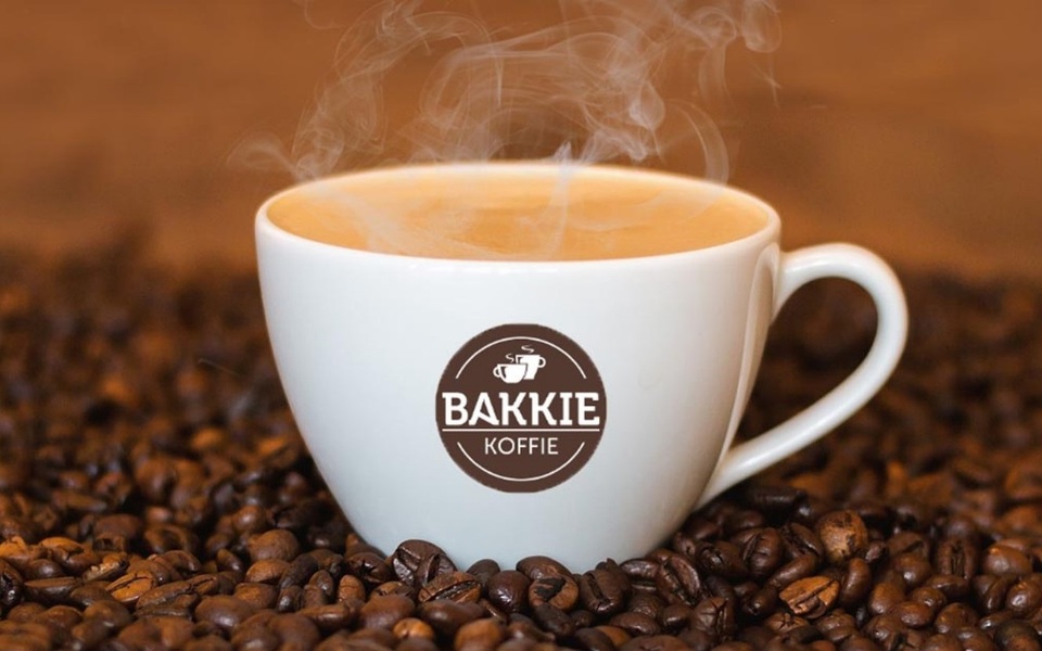 bakkie koffie bonen beker kopje warme stoom bruin