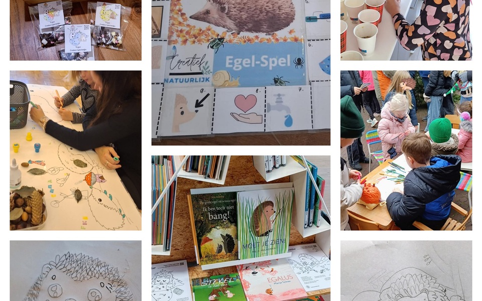 Creatieve Egelvriendjes egel tekening kleurplaat egels bloem kleuren voorbeeld opdrachten tips