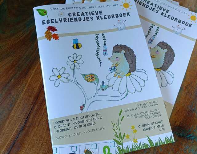 Creatieve Egelvriendjes egel tekening kleurplaat egels bloem kleuren voorbeeld opdrachten tips Kleurplaat augustus bladeren groen slapen egel stikelbaarch tuin gras bladeren