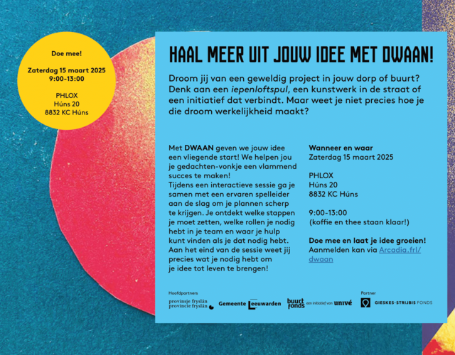 Arcadia Doe Mee DWAAN sessie artist impression open programma 
