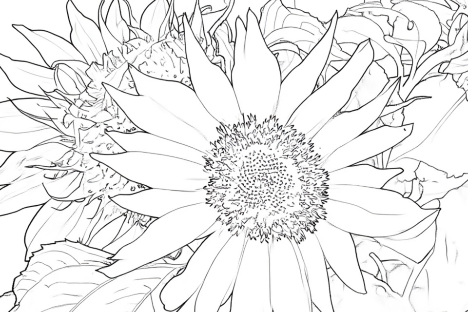 Heel Hallum Bloeit kleurplaat