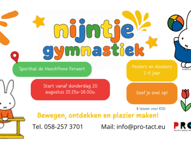 Flyer Nijntje beweegdiploma Pro-Tact Stiens